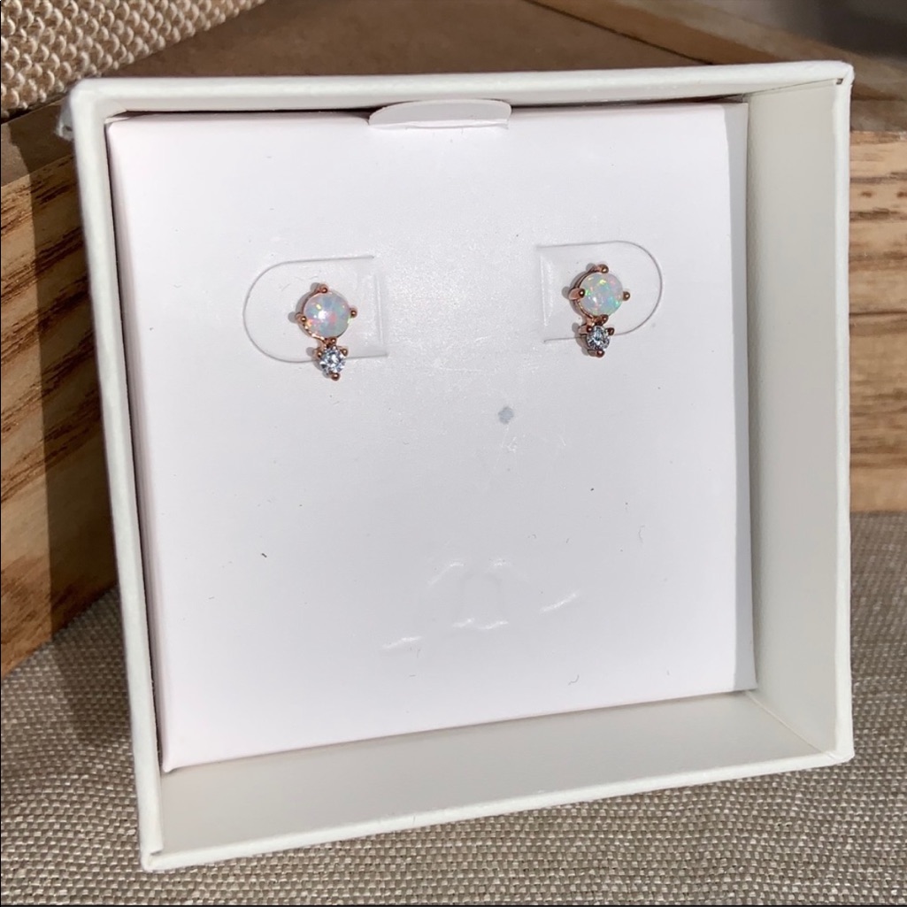 Iso Petits Bijoux Opal Stud Earrings 20$